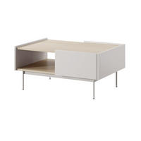 COUCHTISCH 97 cm Laris mit Schubladen - Beinen, Beige - Kaschmir, Holz (65/97/45cm) - Emporius
