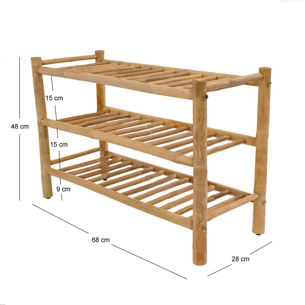SCHUHSCHRANK Bambuholz Braun - Braun, Holz (68/48.5/27.5cm) - Nordlys
