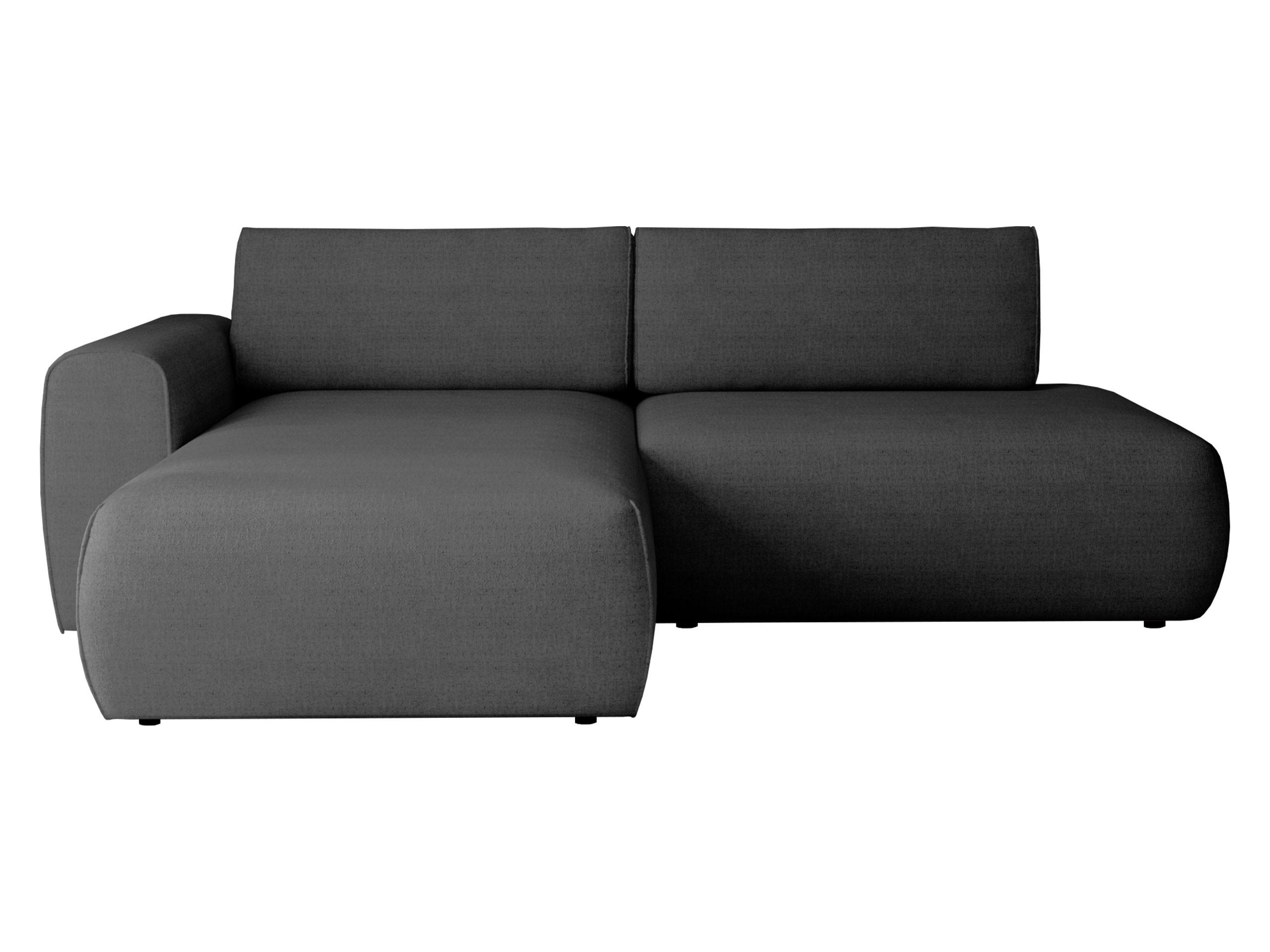ECKSOFA Mila - Dunkelgrau/Schwarz, Holzwerkstoff/Kunststoff (256/164cm) - MIRJAN24