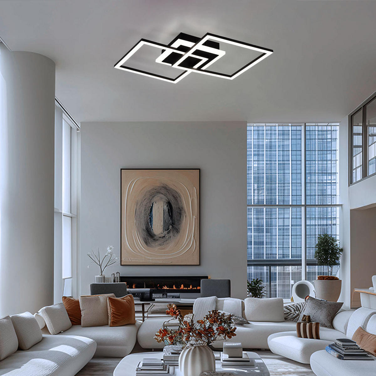 LED DECKENLEUCHTE Venida Schwarz Metall - Schwarz, Metall (35/57/7cm)