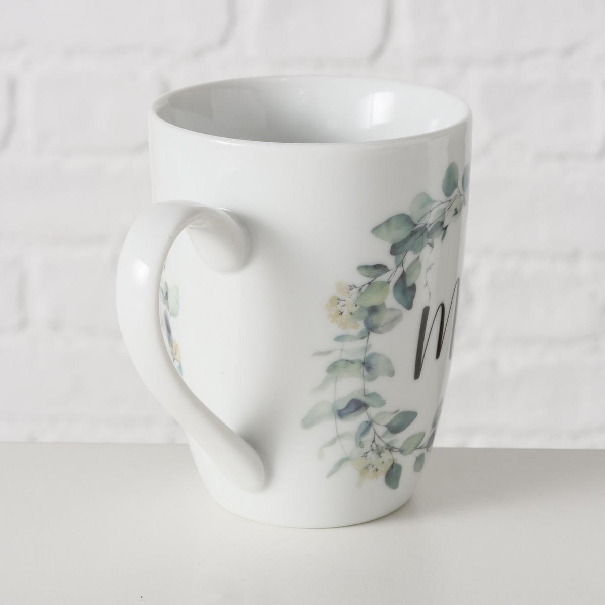 TASSEN-SET für Sie und Ihn Eukana Weiß 330 ml 12/8/10,5 cm - Weiß, Keramik (0.33L) - Boltze Home