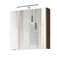 SPIEGELSCHRANK Puebla-56 - Braun, Holzwerkstoff (60/75/17cm) - Lomado