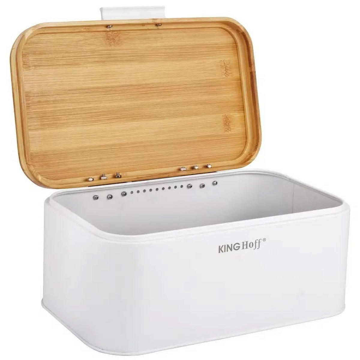 BROTKASTEN Weiß 30/20/14 cm KH1795 - Weiß, Metall (20/14/30cm) - Kinghoff 