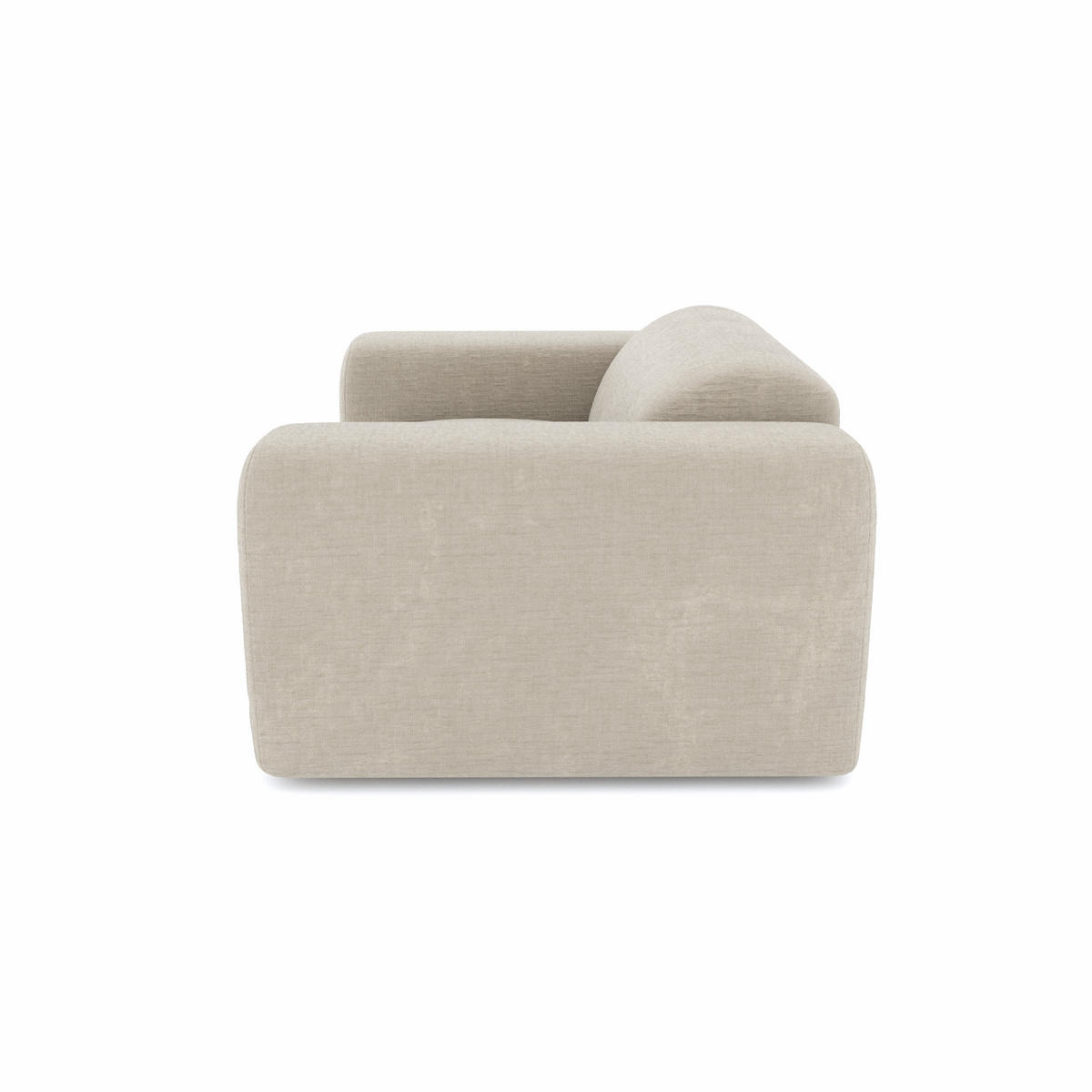 SESSEL Texturierter Samt Beige 130cm - Beige, Textil (130/73/97cm) - Sia Home