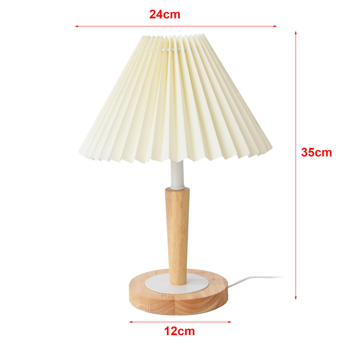 TISCHLEUCHTE Sittingbourne - Creme, Textil (24/24/35cm) - lux.pro