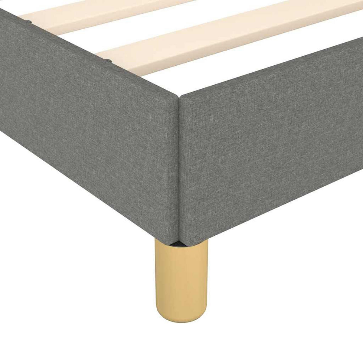BETTGESTELL Ohne Matratze Dunkelgrau 90/200 Cm Stoff - Grau, Textil (90/200cm) - vidaXL
