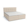 BOXBETT Doppelbett Corino Beige 140x200 cm - Beige, Naturmaterialien (200/144/103cm)