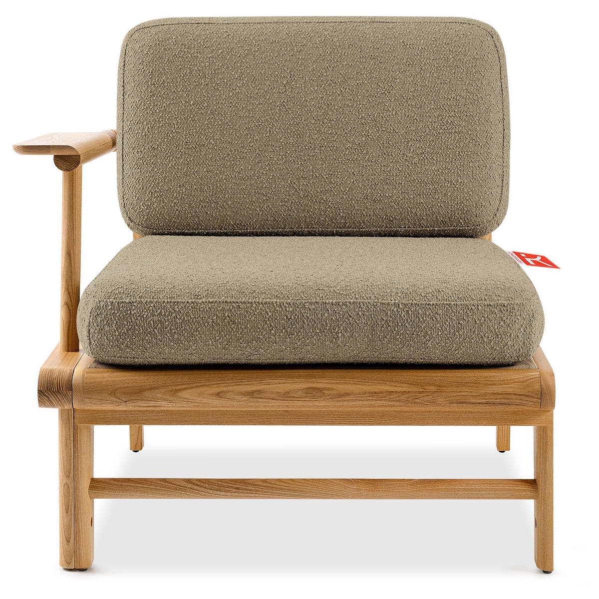 LOUNGESOFA ATREDA links - Beige, Holz/Textil (300/80/160cm) - KONSIMO®