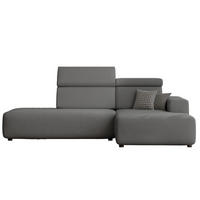 ECKSOFA RICO Rechts, Stoff Dunkelgrau - Dunkelgrau, Textil (260/186cm) - Idohome