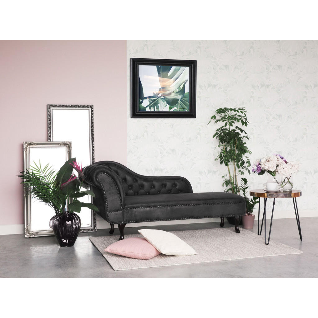 Thumbnail - Beliani Chaiselongue, Schwarz, Grau, Kunststoff, 170x79x61 cm, Wohnzimmer, Sessel, Relaxliegen