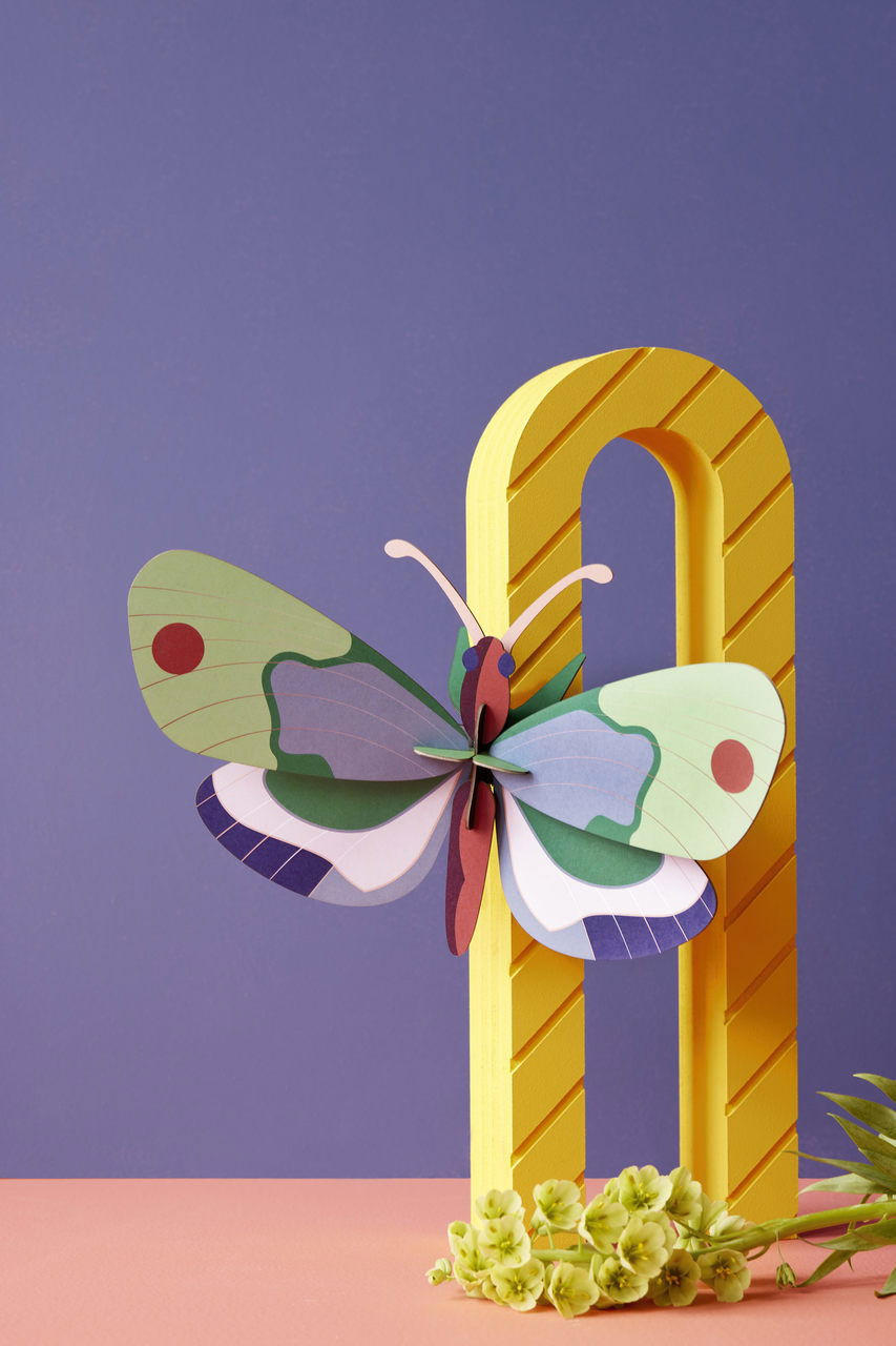 WANDDEKO Waldschmetterling 34/7 cm - Blau/Grün, Wellpappe (34/7/20cm) - KUNSTLOFT