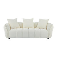 SOFA - 3 Personen - stoff - gebrochenes weiß Kimaca - Weiß, Textil (217/69/96cm) - Vente-Unique