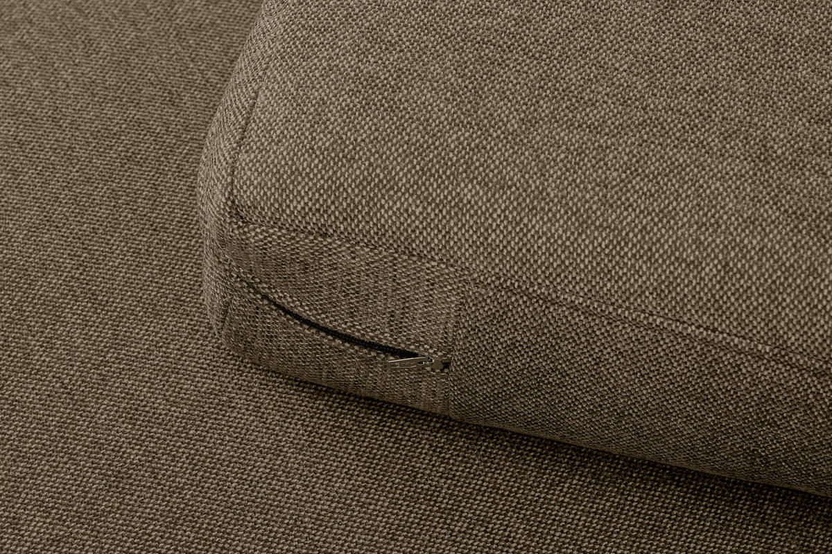 2-SITZER-SOFA TAGIO II mit Armlehnen, Kaffeebraun - Dunkelbraun, Textil (88/80/153cm) - KONSIMO®