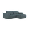ECKSOFA Rechts Strukturstoff Stoff Blau - Blau/Blaugrau, Kunststoff/Textil (224/167cm) - Makamii