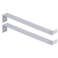 REGALTRÄGER als 2er Set Ben, Stahl in verschiedenen Trendfarben und Größen - Grau, Metall (3/6.2/20.9cm) - Alberts