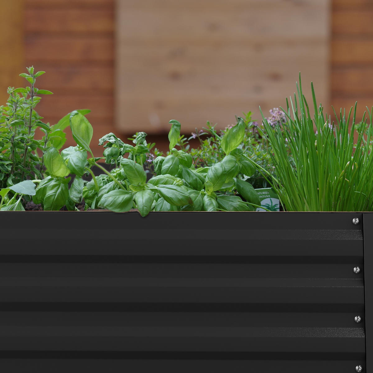 HOCHBEET - Schwarz, Metall (120/30/90cm) - Relaxdays