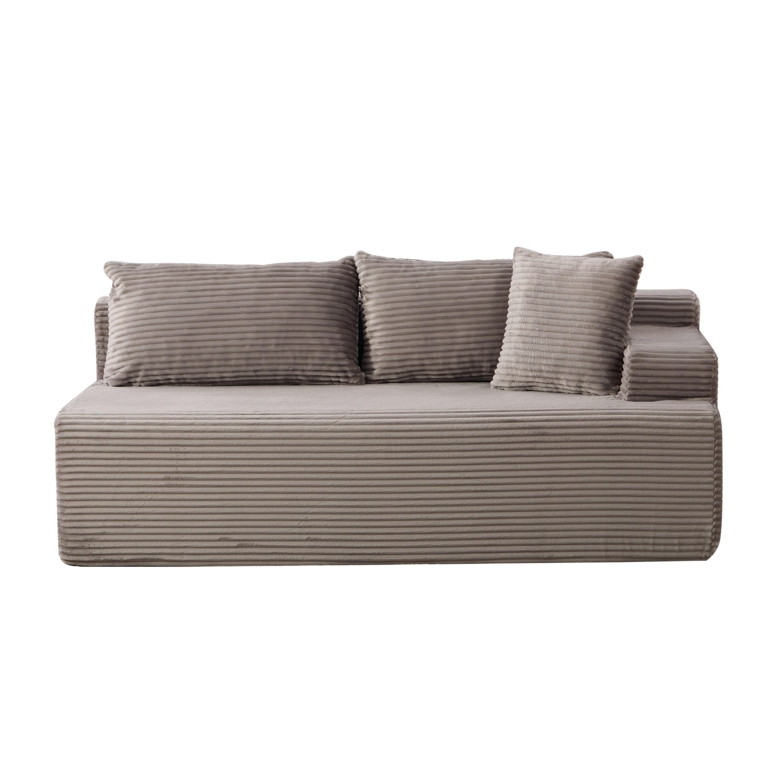 SOFAELEMENT 172/99/74.5 cm Grau mit rutschfestem Boden - Grau, Textil (99/74.5/172cm) - Oxeza