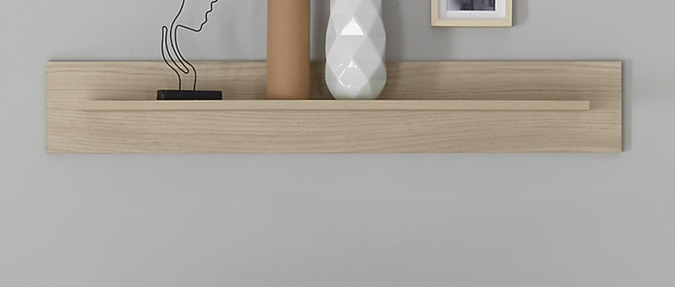 WANDBOARD Eiche, Wandregal 107 cm skandinavisches Design - Eichefarben, Holzwerkstoff (107/19/17cm) - Furn.Design