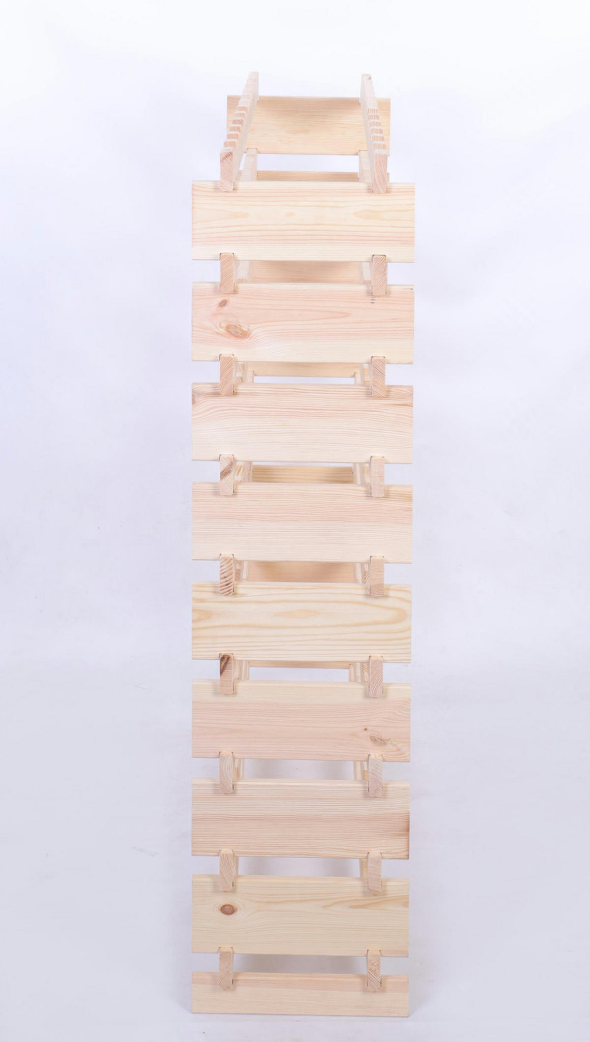 WEINREGAL VINOTECA FLEX PRO HxBxT 121x123x28cm 108 Flaschen auf 9 Ebenen Natur unbehandelt - Naturfarben, Holz (123/121/28cm) - PROREGAL