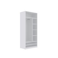 GARDEROBENSCHRANK OFFEN TRES 02 Weiß 90/206/51 CM - Weiß, Holzwerkstoff (90/206/51cm) - Marmex Möbel