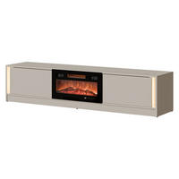 TV-LOWBOARD Mizu mit Kamin - Kaschmir, Holzwerkstoff (180/40/39cm) - MIRJAN24