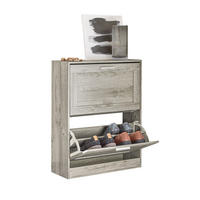 SCHUHSCHRANK Grau - Grau, Holzwerkstoff (60/79/23cm) - SoBuy