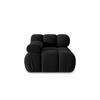 MODUL links Bellis aus Samt schwarz - Schwarz, Textil (94/70/94cm) - Micadoni