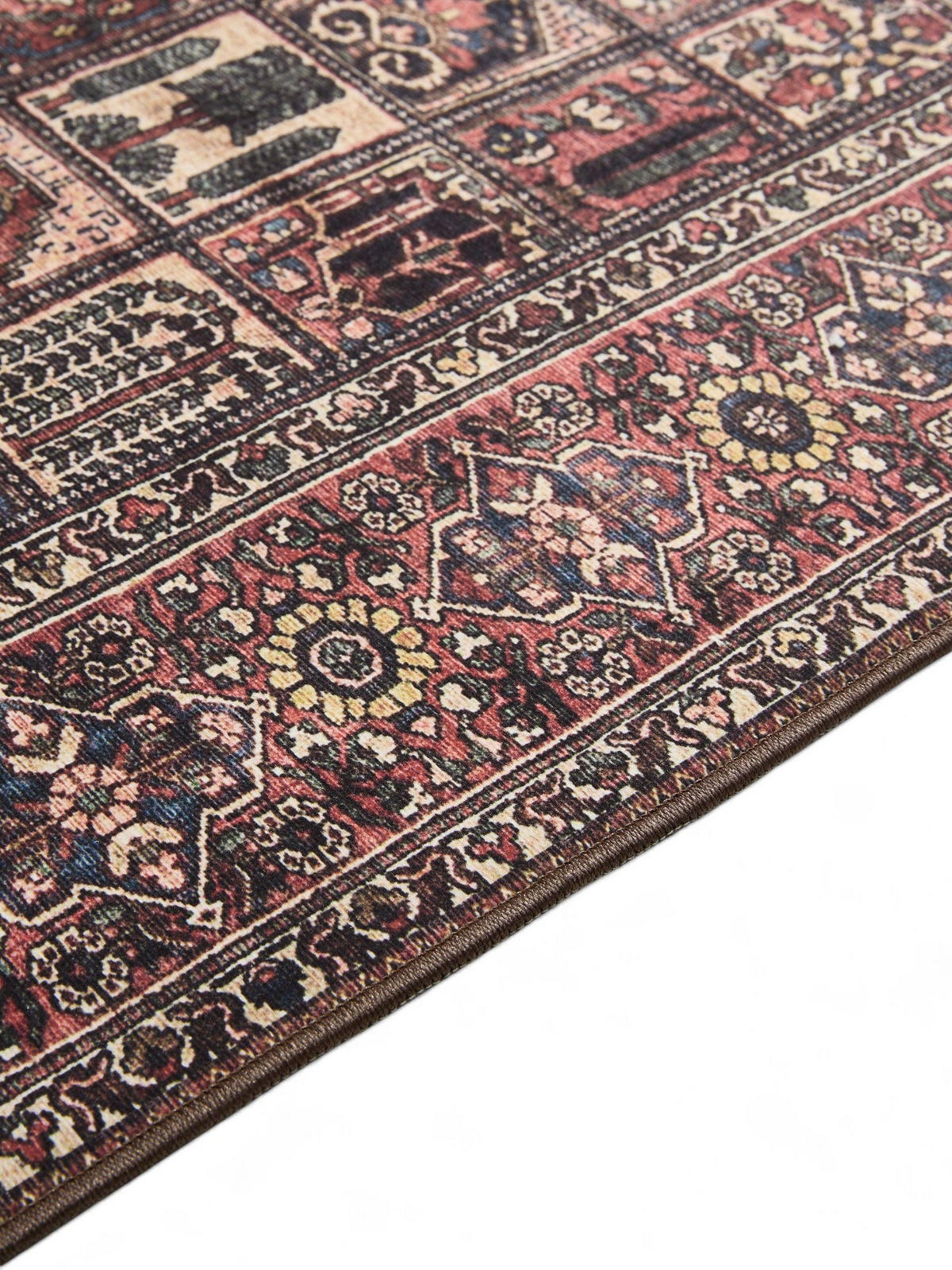 VINTAGE-TEPPICH George waschbar 140x200 cm - Rot/Multicolor, Kunststoff (140/200cm) - benuta