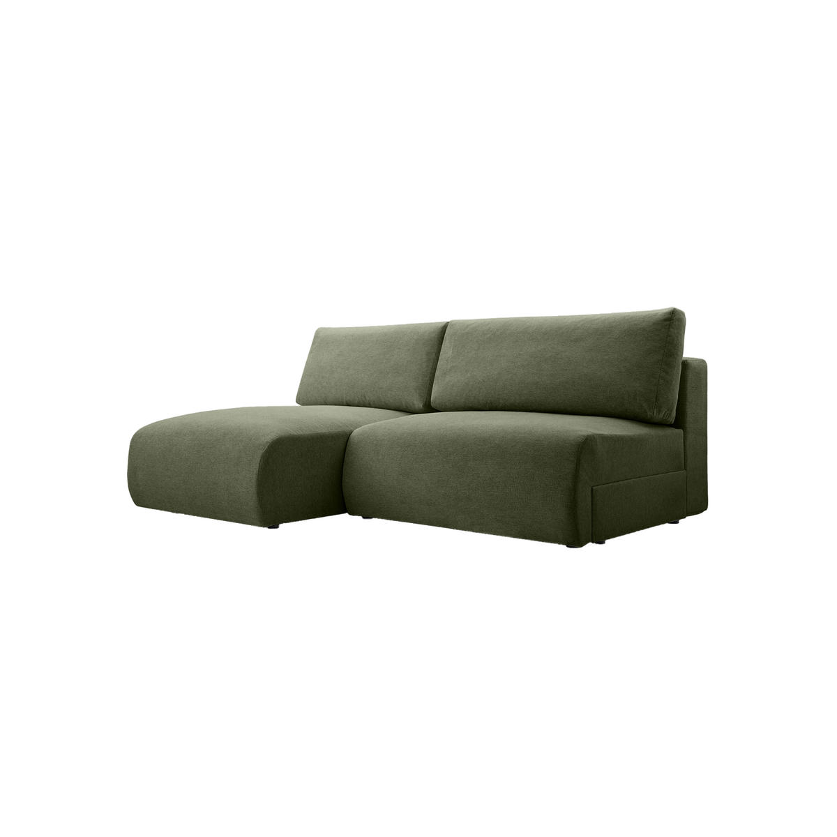 ECKSOFA Ripley mit Schlaffunktion, Olive - Olivgrün, Textil (223/150cm) - Fedve