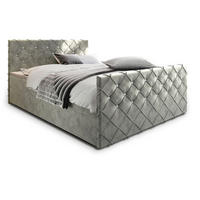 BOXBETT MANDI 180x200 cm mit Matratze und Topper - Hellgrau - Hellgrau, Holz (180/200cm) - MASSENO