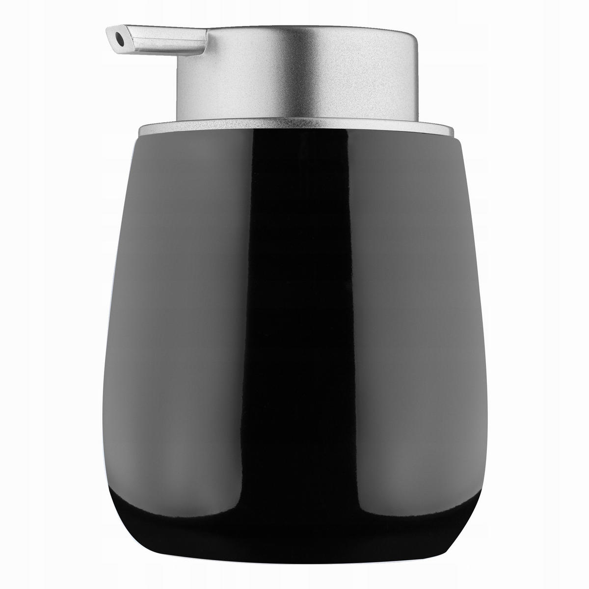 FLÜSSIGSEIFENSPENDER 12 cm, schwarz - Schwarz, Keramik (9.5/12.5/9.5cm) - KADAX