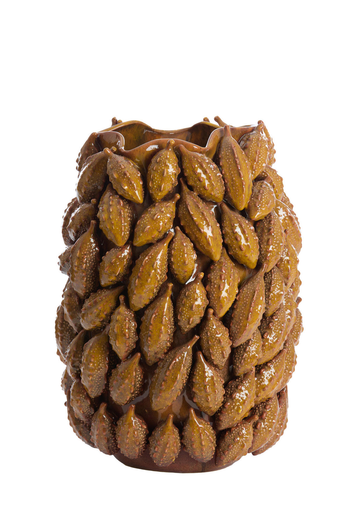 VASE Palatik Braun Ø32/44 cm - Braun, Keramik (44cm) - Light & Living