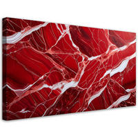 LEINWANDBILD Glamourstein aus rotem Marmor 120x60cm - Rot, Textil (120/60cm) - Feeby