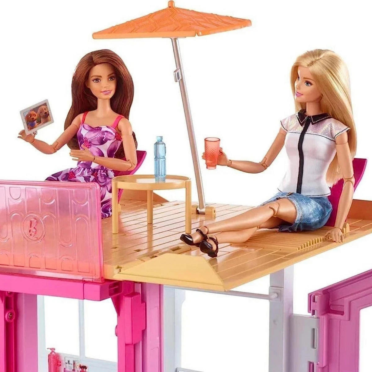 PUPPENHAUS Stadthaus Barbie 3Etagen Spielset - Pink, Kunststoff - Barbie