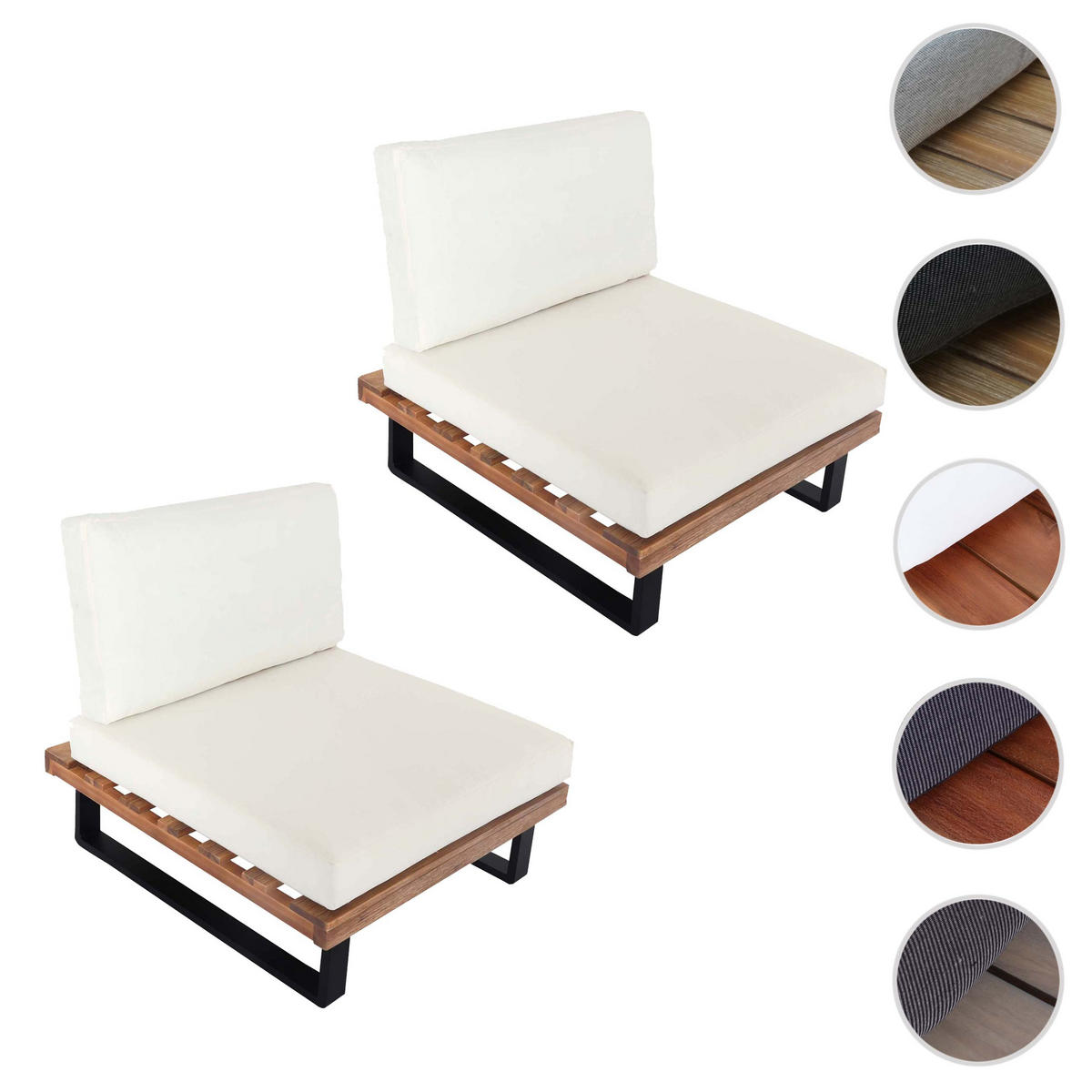 LOUNGE-SESSEL Schwarz, Beige, Cremeweiß - Beige/Schwarz, Holz (82/75/82cm) - MCW