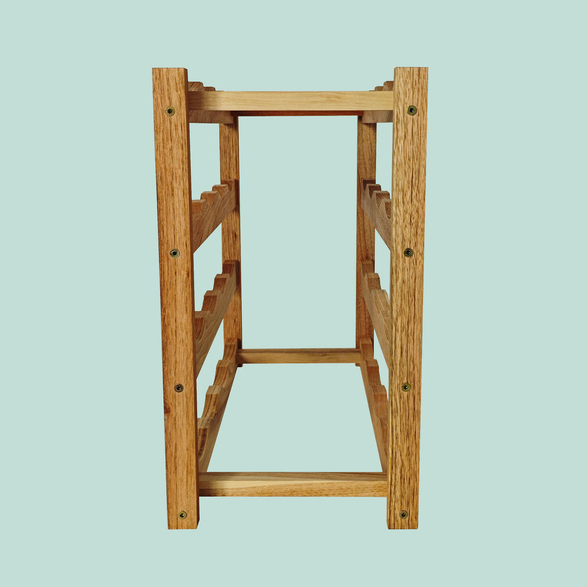 WEINREGAL - Hellbraun, Holz (42/38/21cm) - Relaxdays