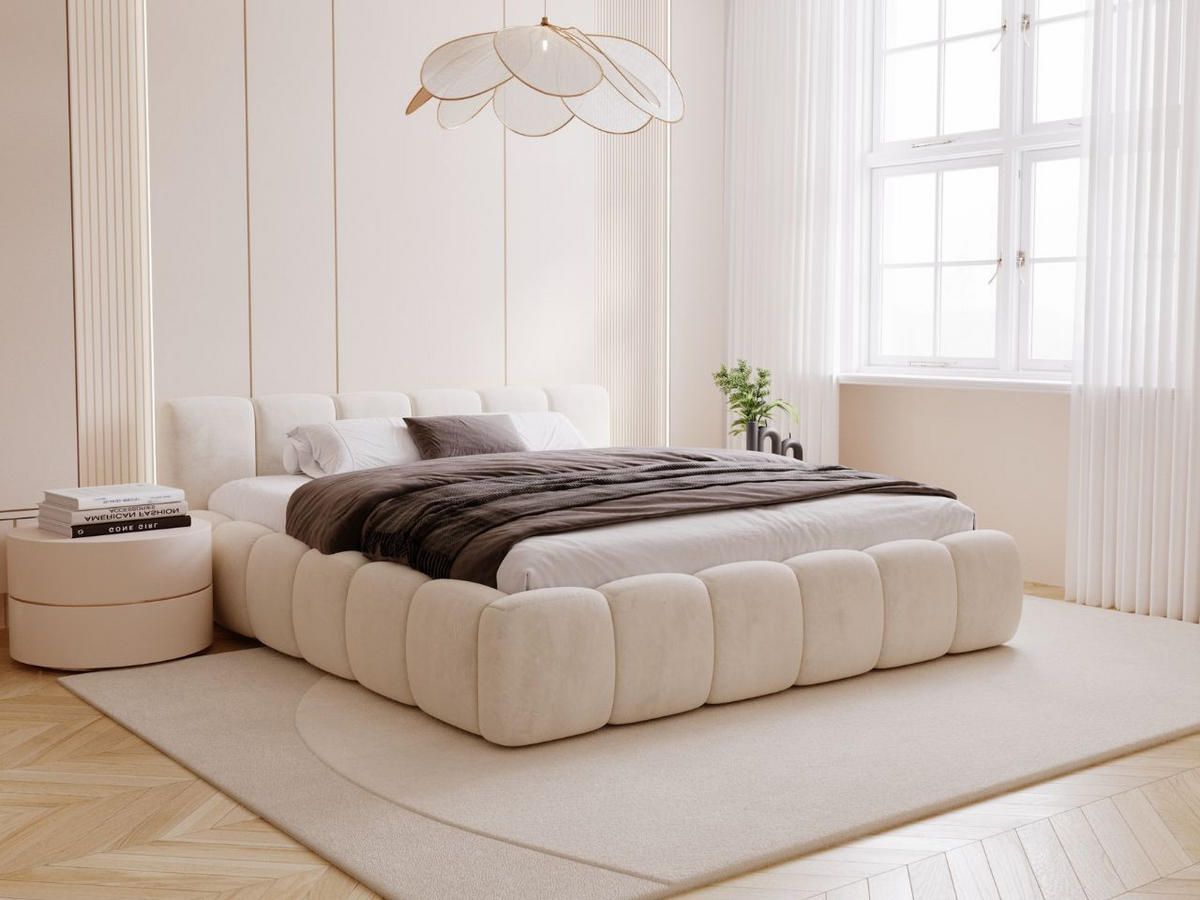 POLSTERBETT Cloud low 160x200 Beige - Beige, Textil (160/200cm) - Graingold