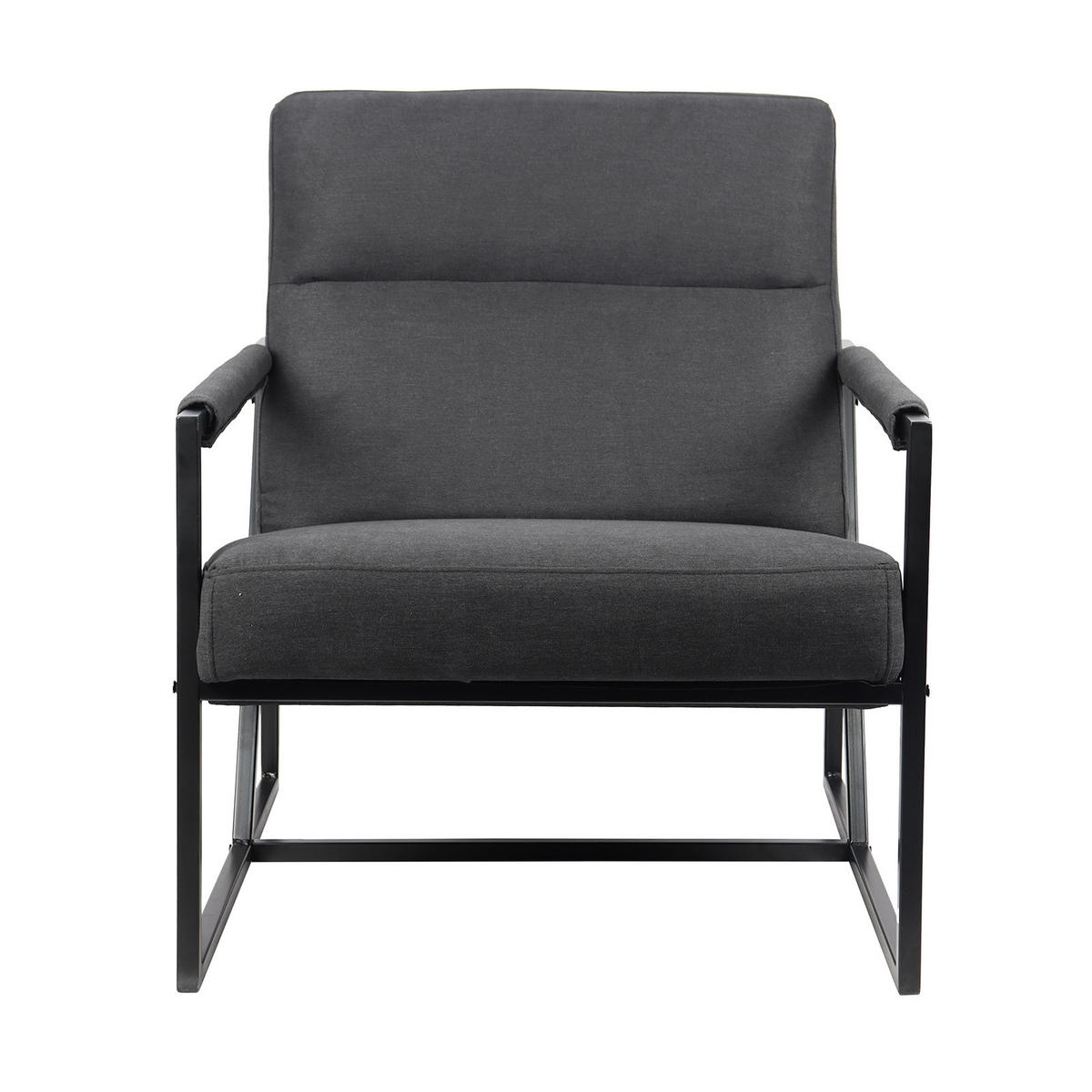 LOUNGESTUHL CHRIS - Anthrazit, Textil (66/77/82.5cm) - SVITA