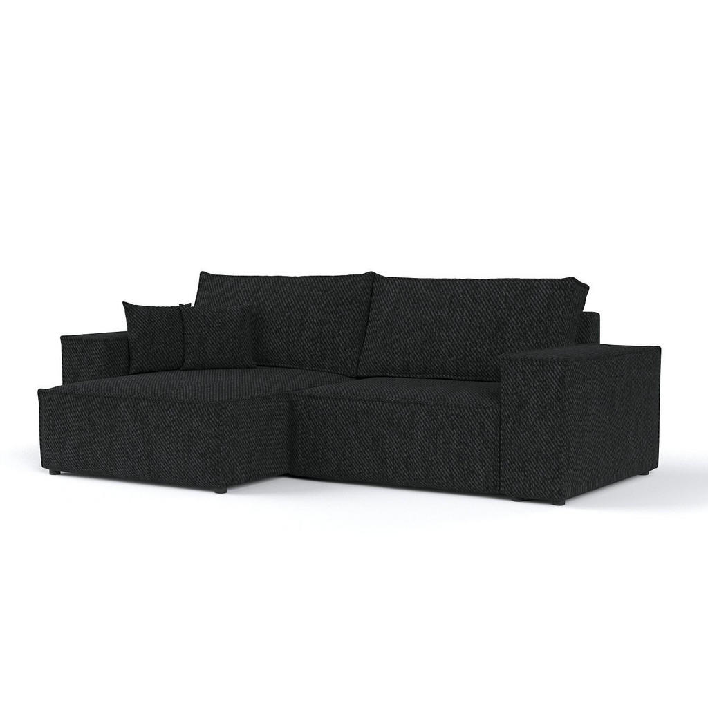 AltaBeds ROHOVÁ SEDAČKA CAVO, textil, Černá