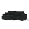 ECKSOFA CAVO mit Schlaffunktion Schwarz im Neve Stoff - Schwarz, Holz/Holzwerkstoff (255/148cm) - AltaBeds
