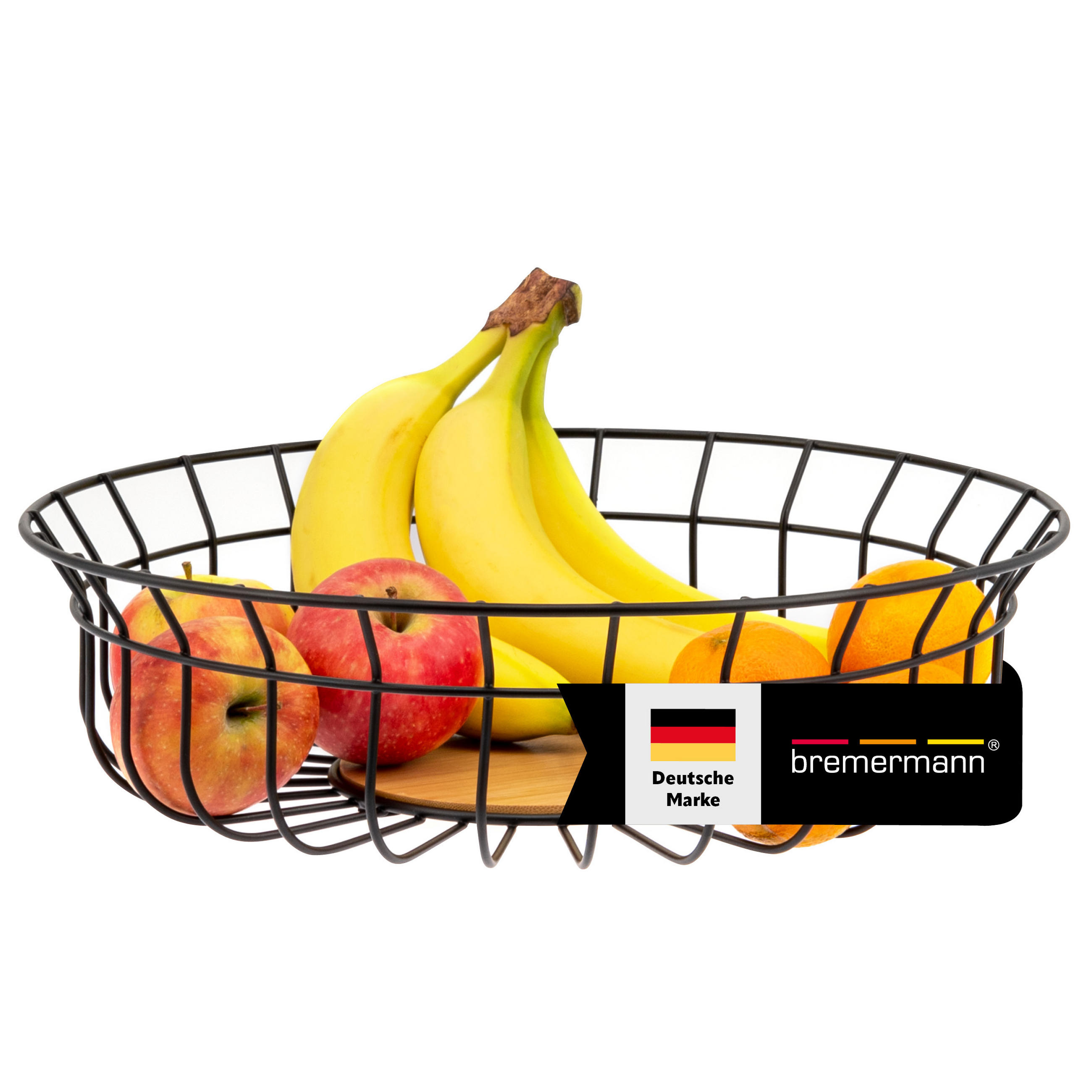 OBSTSCHALE, schwarz - Schwarz, Metall (9.5cm) - bremermann