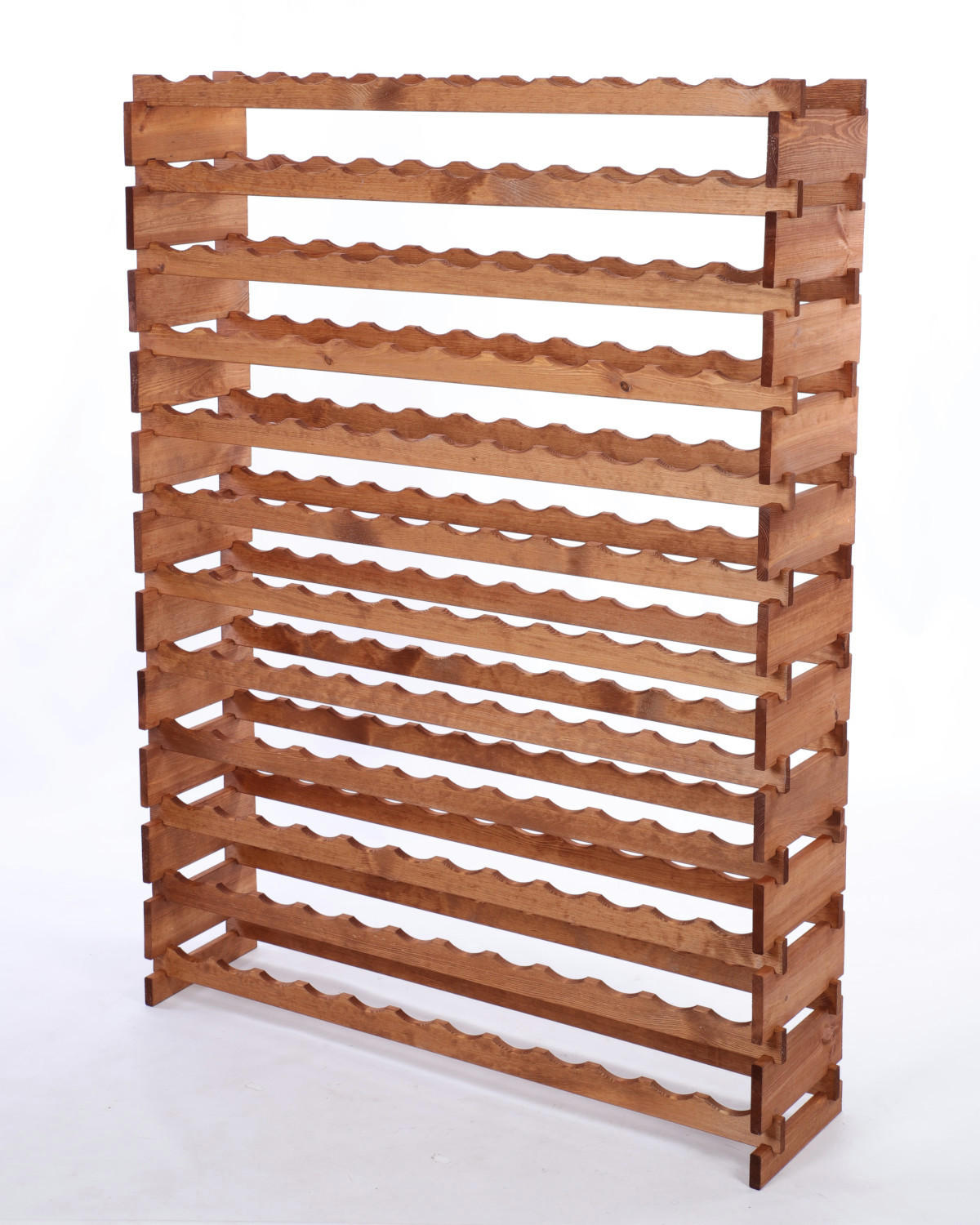 WEINREGAL VINOTECA FLEX PRO HxBxT 163x123x28cm 144 Flaschen auf 12 Ebenen Braun geölt - Braun, Holz (123/163/28cm) - PROREGAL