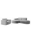 SOFASET Palma Ecksofa Sessel Ascot - Creme, Holzwerkstoff/Textil (236/78/165cm) - Fun Möbel
