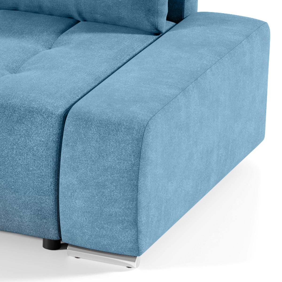 ECKSOFA Jonas 4 Sitzplätze Blau - Blau, Holzwerkstoff (265/185cm) - Petits-meubles