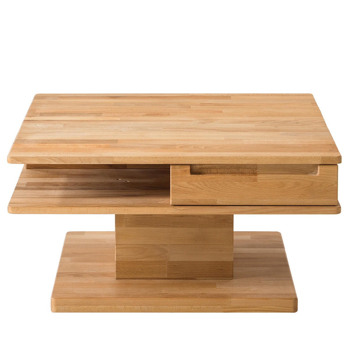 COUCHTISCH - Massivholz - Buchefarben, Holz (85/85/44cm) - home24