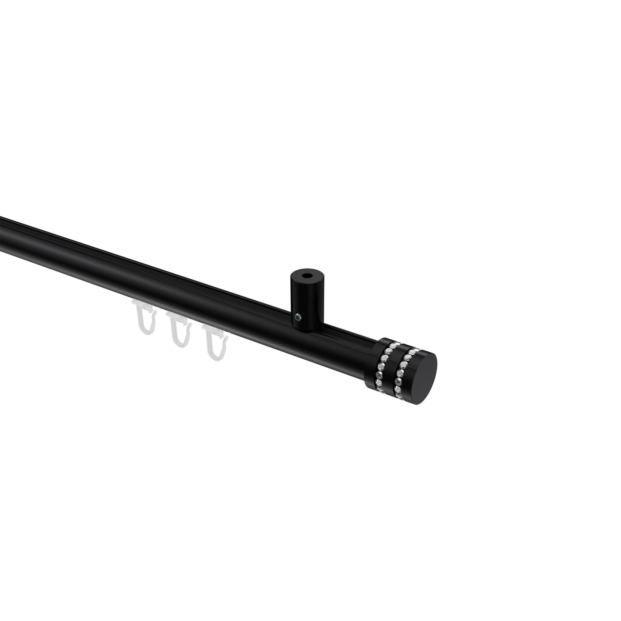 Interdeco Gardinenstange Schwarz 120 cm