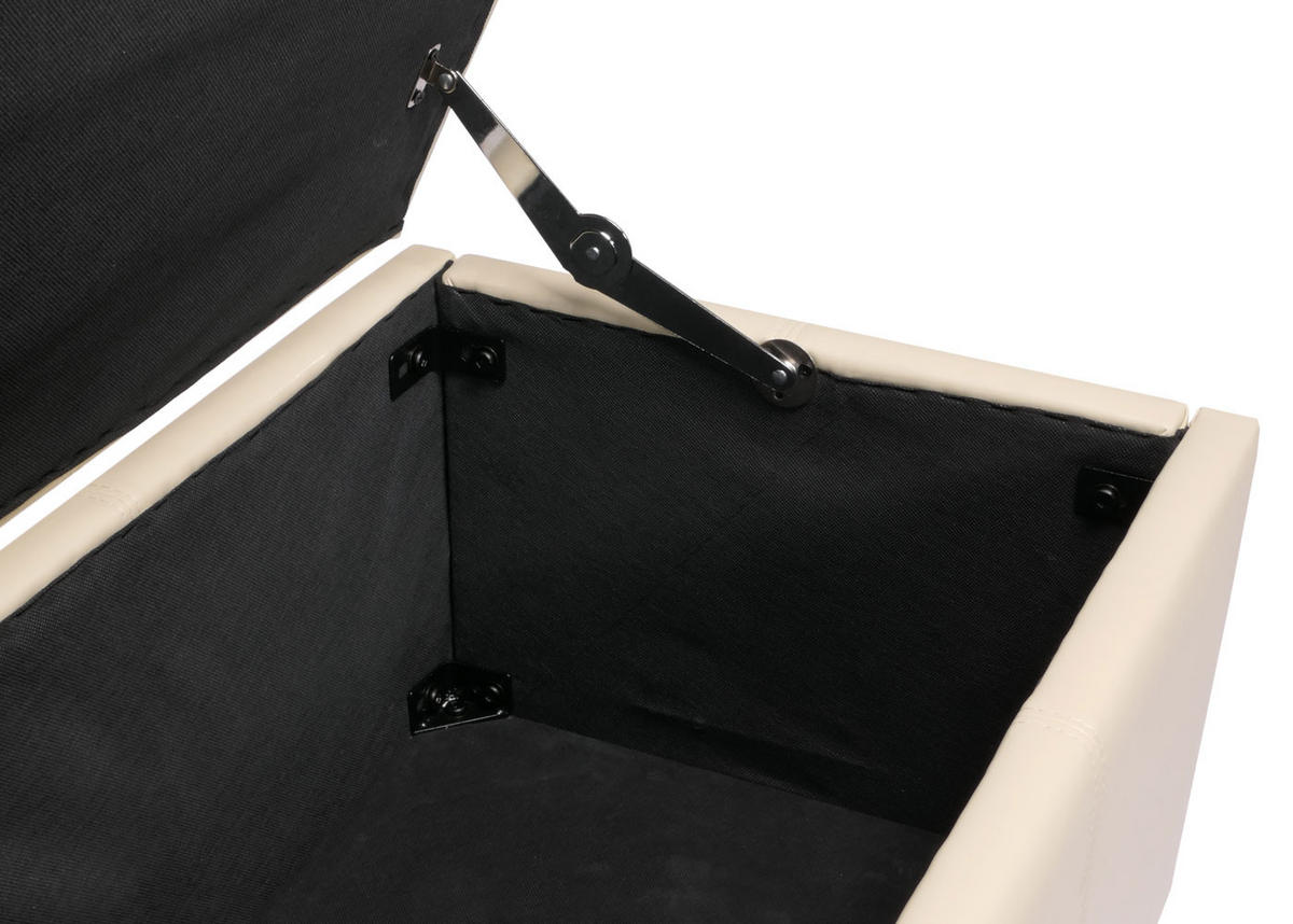 AUFBEWAHRUNGS-TRUHE Lars XXL 45x180x45cm Stoff/Textil Schriftzug - Beige, Textil (180/45/45cm) - BERLINLODGE