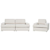 4-SITZER-SOFA SET hellbeige Alla - Beige, Textil (112/112/208cm) - Beliani