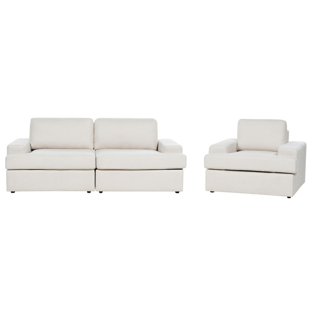 4-SITZER-SOFA SET hellbeige Alla - Beige, Textil (112/112/208cm) - Beliani