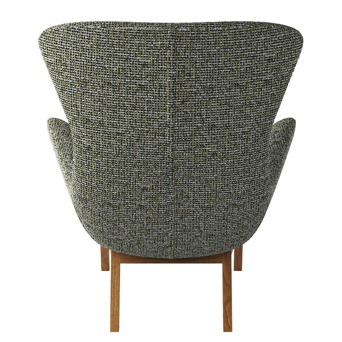 SESSEL mit Holzfüßen - Eichefarben/Grün, Eichenholz/Holz (84/99/96cm) - home24